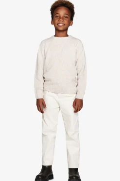 KIDS Beige crewneck shaved knit sweater