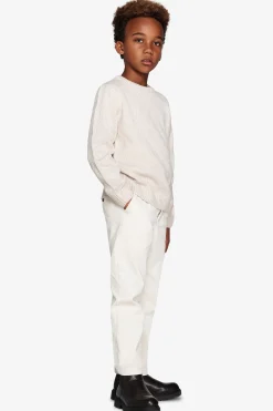 KIDS Beige crewneck shaved knit sweater