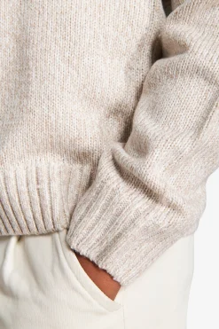 KIDS Beige crewneck shaved knit sweater