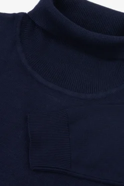 KIDS Blue basic knit turtleneck