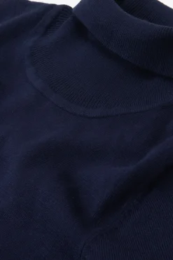 KIDS Blue basic knit turtleneck