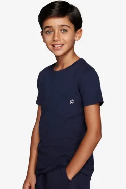 KIDS Blue basic t-shirt with pocket