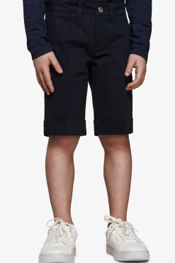 KIDS Blue cotton basic chino bermuda shorts