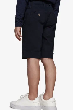 KIDS Blue cotton basic chino bermuda shorts