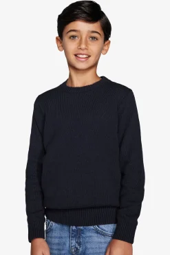 KIDS Blue crewneck shaved knit sweater