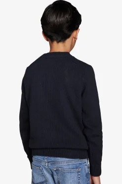 KIDS Blue crewneck shaved knit sweater