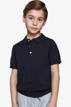 KIDS Blue knit polo