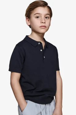 KIDS Blue knit polo