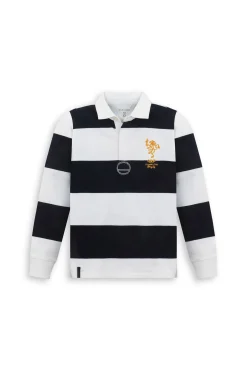 KIDS Blue striped polo shirt