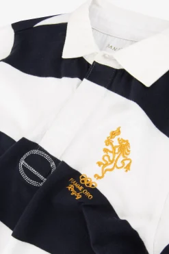 KIDS Blue striped polo shirt
