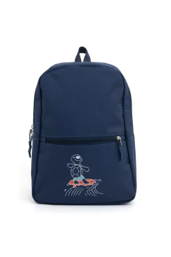 KIDS Blue technical backpack with print