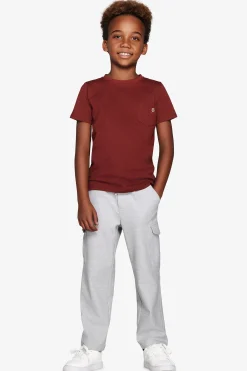 KIDS Burgundy basic t-shirt with pocket