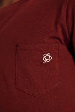 KIDS Burgundy basic t-shirt with pocket