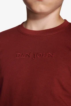 KIDS Burgundy embroidered t-shirt