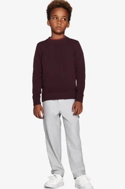 KIDS Burgundy plain knit sweater