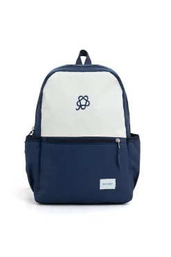KIDS Cream two-tone technical backpack