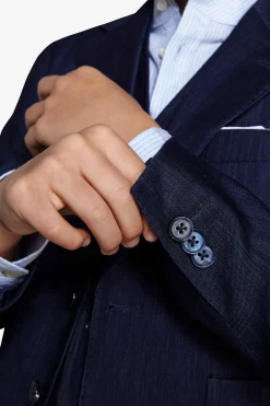 KIDS Dark blue denim-effect blazer