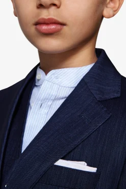 KIDS Dark blue denim-effect blazer