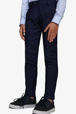 KIDS Dark blue denim-effect trousers