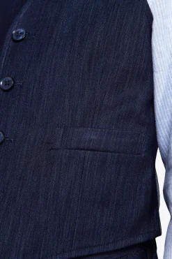 KIDS Dark blue denim effect waistcoat