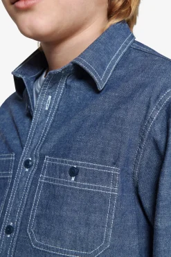 KIDS Denim chambray slim shirt