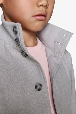 KIDS Gray stretch fabric bomber jacket