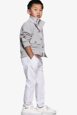 KIDS Gray stretch fabric bomber jacket