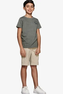 KIDS Green basic t-shirt with print