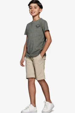KIDS Green basic t-shirt with print