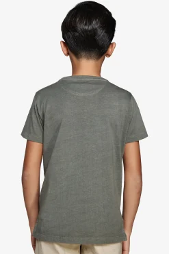 KIDS Green basic t-shirt with print
