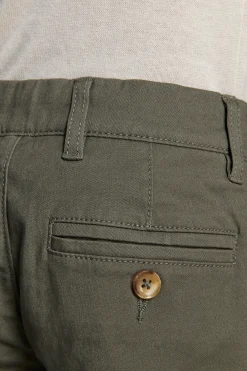KIDS Green cotton basic chino bermuda shorts