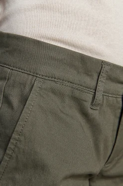 KIDS Green cotton basic chino bermuda shorts