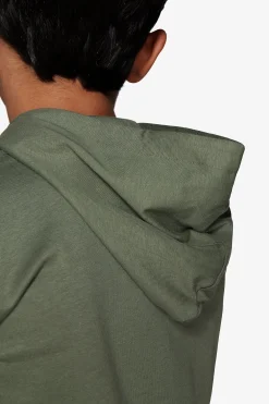 KIDS Green embroideredjersey hoodie