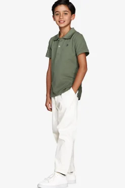 KIDS Green embroidered polo