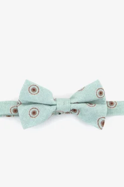 KIDS Green pattern bow tie