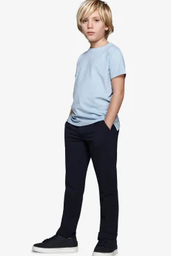 KIDS Light blue basic embroidered t-shirt
