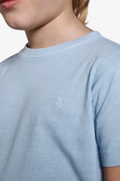 KIDS Light blue basic embroidered t-shirt