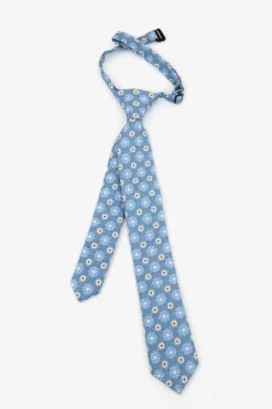 KIDS Light blue floral tie