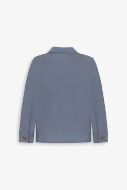 KIDS Light blue linen blend overshirt