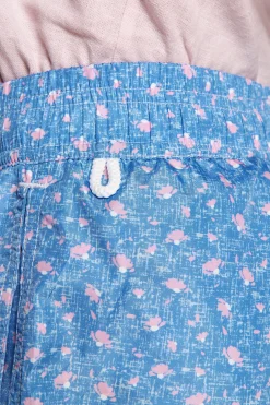 KIDS Light blue micro floral swim trunks