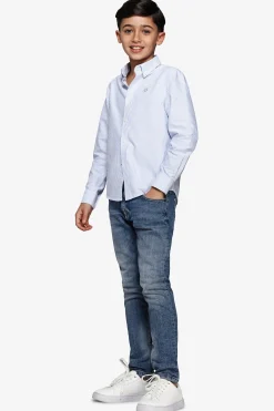 KIDS Light blue striped Oxford shirt