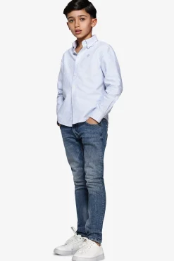 KIDS Light blue striped Oxford shirt