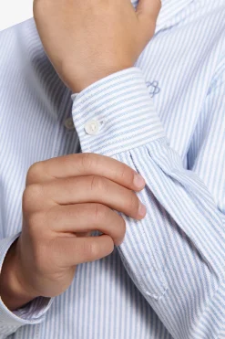 KIDS Light blue striped Oxford shirt