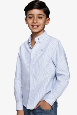 KIDS Light blue striped Oxford shirt
