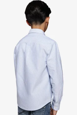 KIDS Light blue striped Oxford shirt