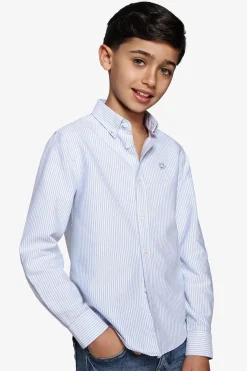 KIDS Light blue striped Oxford shirt