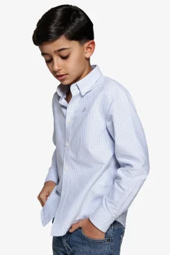 KIDS Light blue striped Oxford shirt