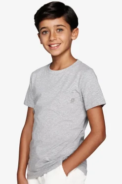 KIDS Light gray basic t-shirt with pocket