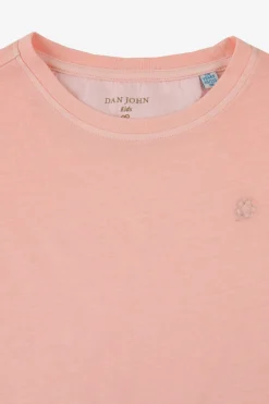 KIDS Pink basic t-shirt with embroidery