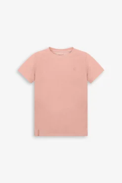 KIDS Pink basic t-shirt with embroidery
